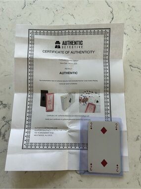 Louis Vuitton Playing Card & C.O.A. (2 of Diamonds)